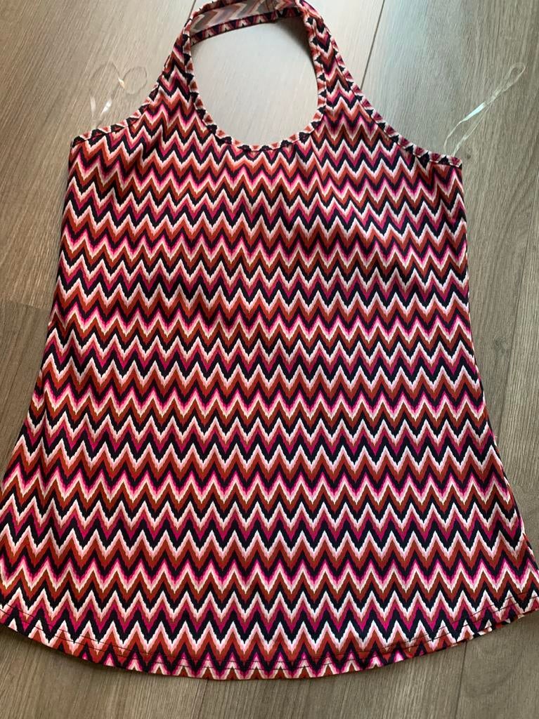 fleurige haltertop, Studio Anneloes, maat S, Ophalen, Zo goed als nieuw, Rood, Maat 36 (S)
