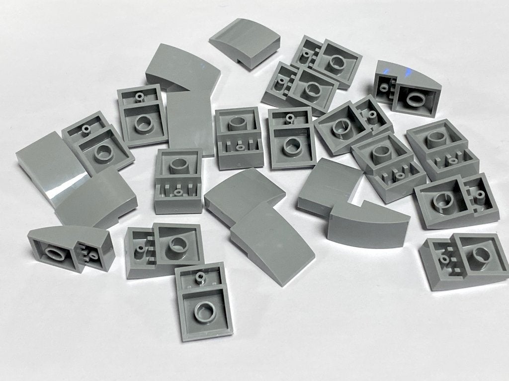 Partij 25x 3x2 gebogen Lego dakpannen in diverse kleuren, Overige thema's, Lego, Nieuw, Ophalen of Verzenden