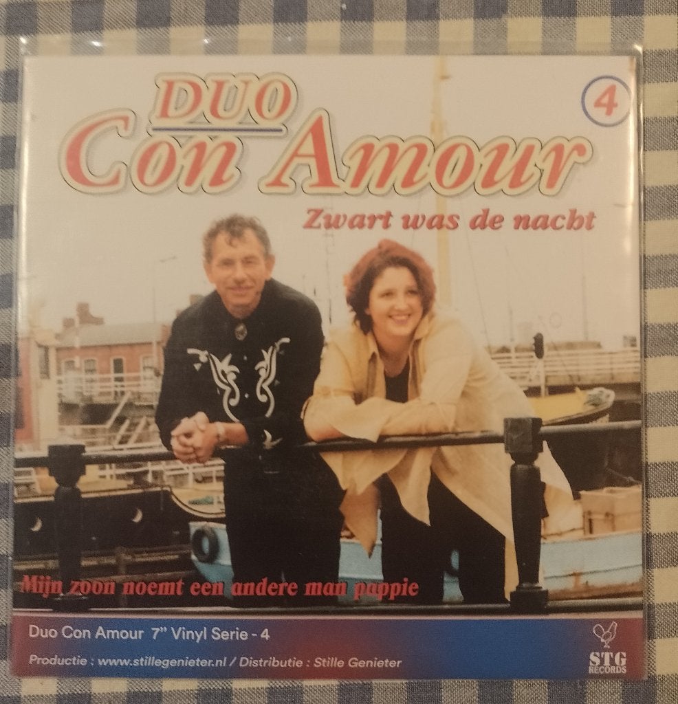 Duo Con Amour - Zwart was de nacht., Ophalen of Verzenden, Zo goed als nieuw, 7 inch, Nederlandstalig