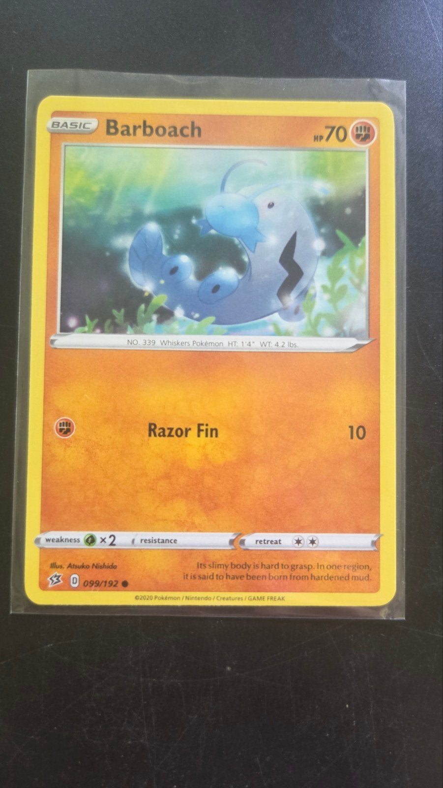 Barboach 099/192 - Rebel Clash Pokémon Kaart, Verzenden, Zo goed als nieuw, Losse kaart