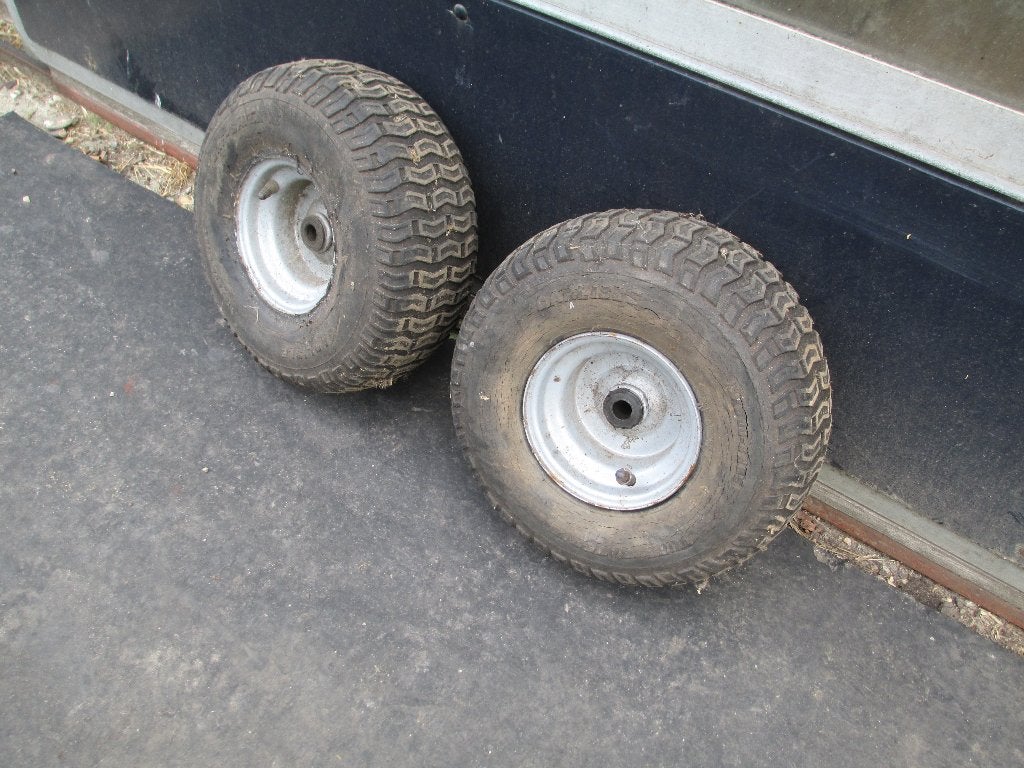 Voorwielen 15x6.00-6 Noma Turbogreen Dynamark Statesman, Tuin en Terras, Ophalen of Verzenden, Gebruikt, 50 cm of meer