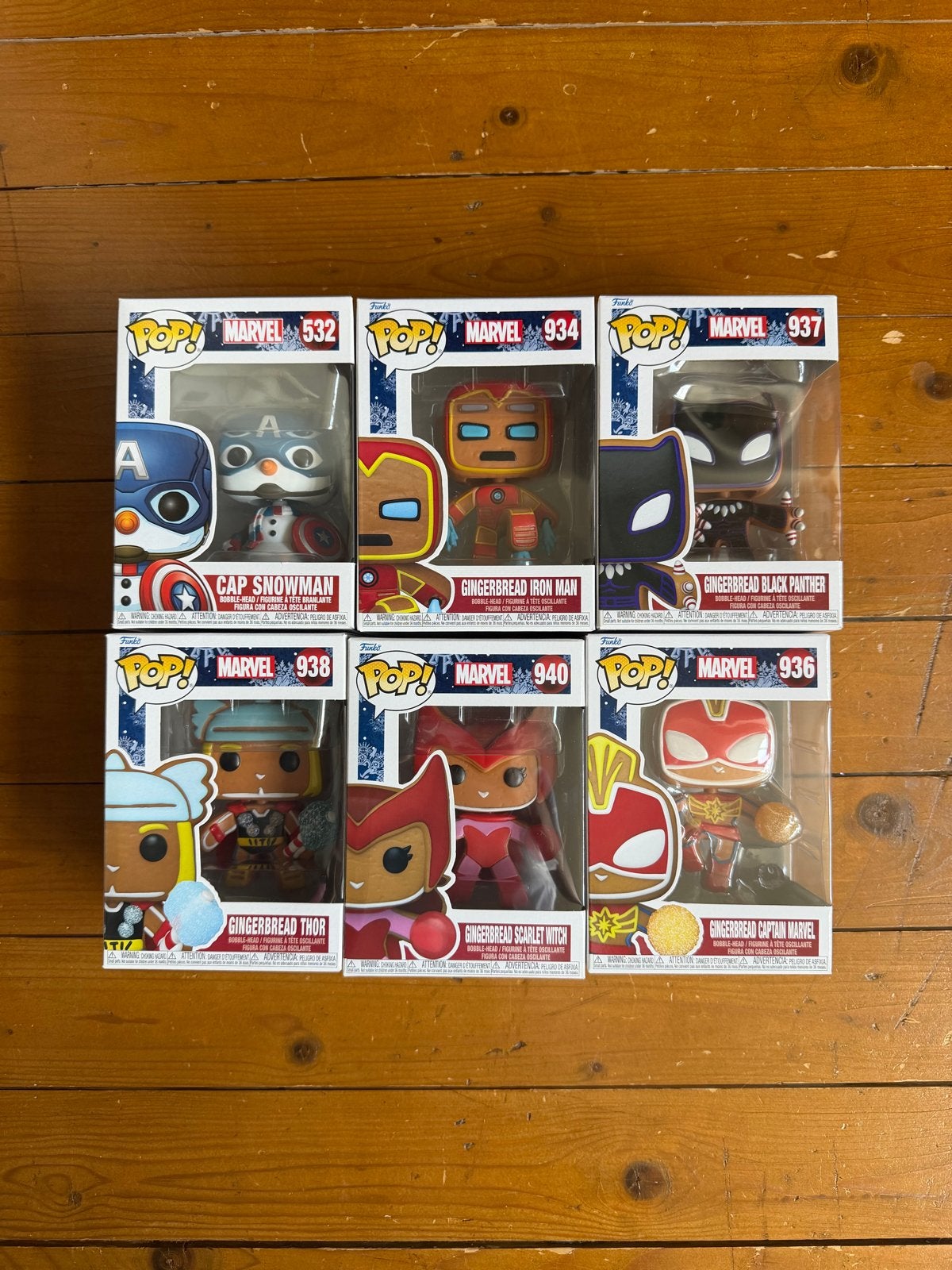 Funko Pop! Marvel Gingerbread Collectie (6 stuks), Ophalen, Nieuw