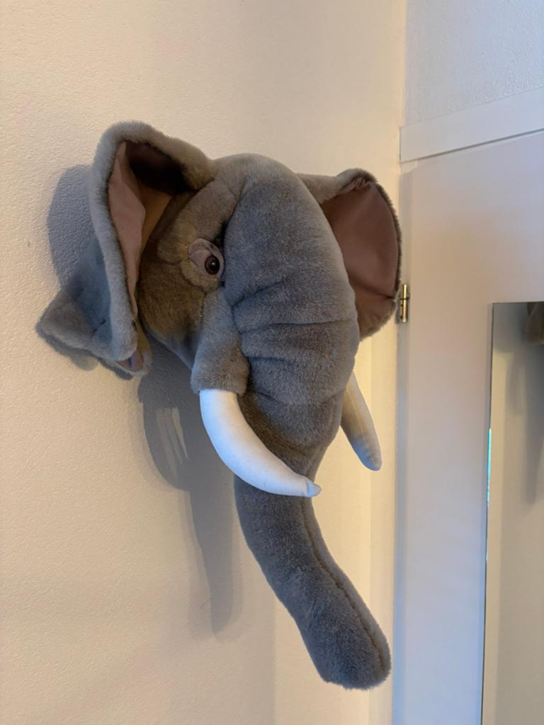 Olifantenhoofd, Kinderen en Baby's, Kinderkamer | Inrichting en Decoratie, Ophalen, Zo goed als nieuw, Wanddecoratie