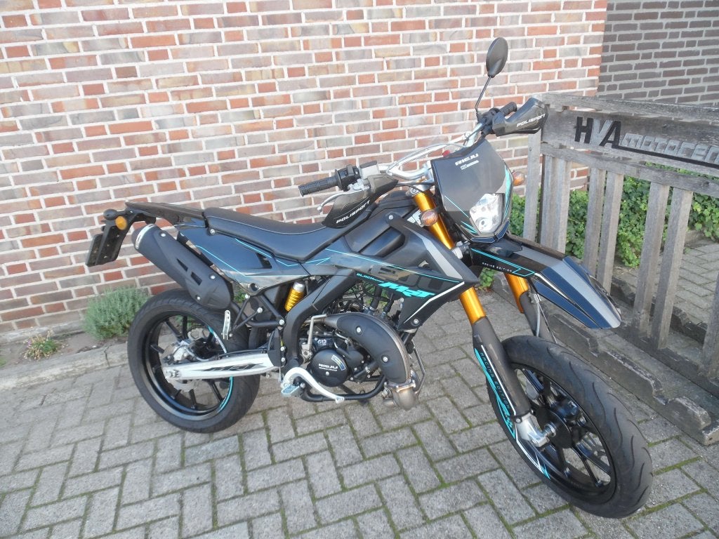 Rieju MRT Black Series Blue 01-2025 2T 11.890km Nieuwstaat, 6 versnellingen, Maximaal 45 km/u, Ophalen of Verzenden, Zo goed als nieuw
