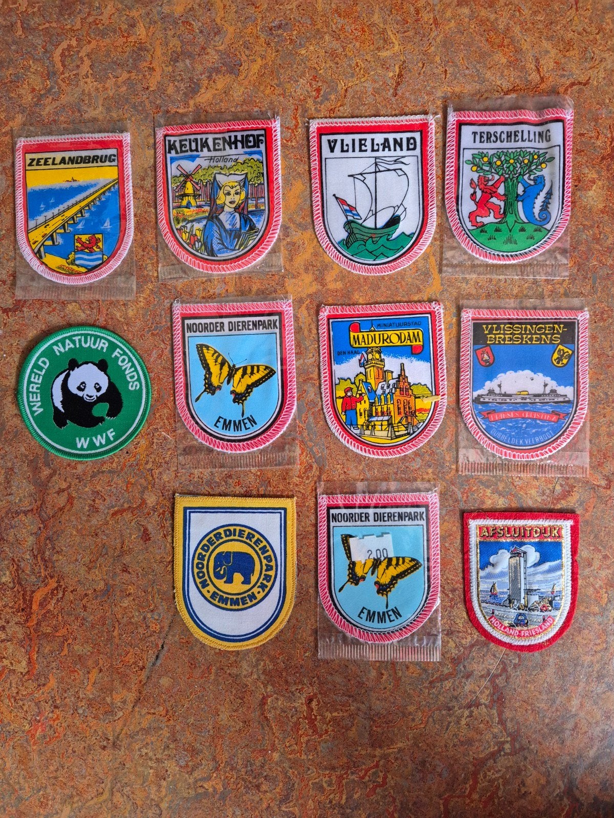 Verzameling van 10 Vintage Nederland Reizen Patches, Ophalen of Verzenden, Zo goed als nieuw, Overige typen