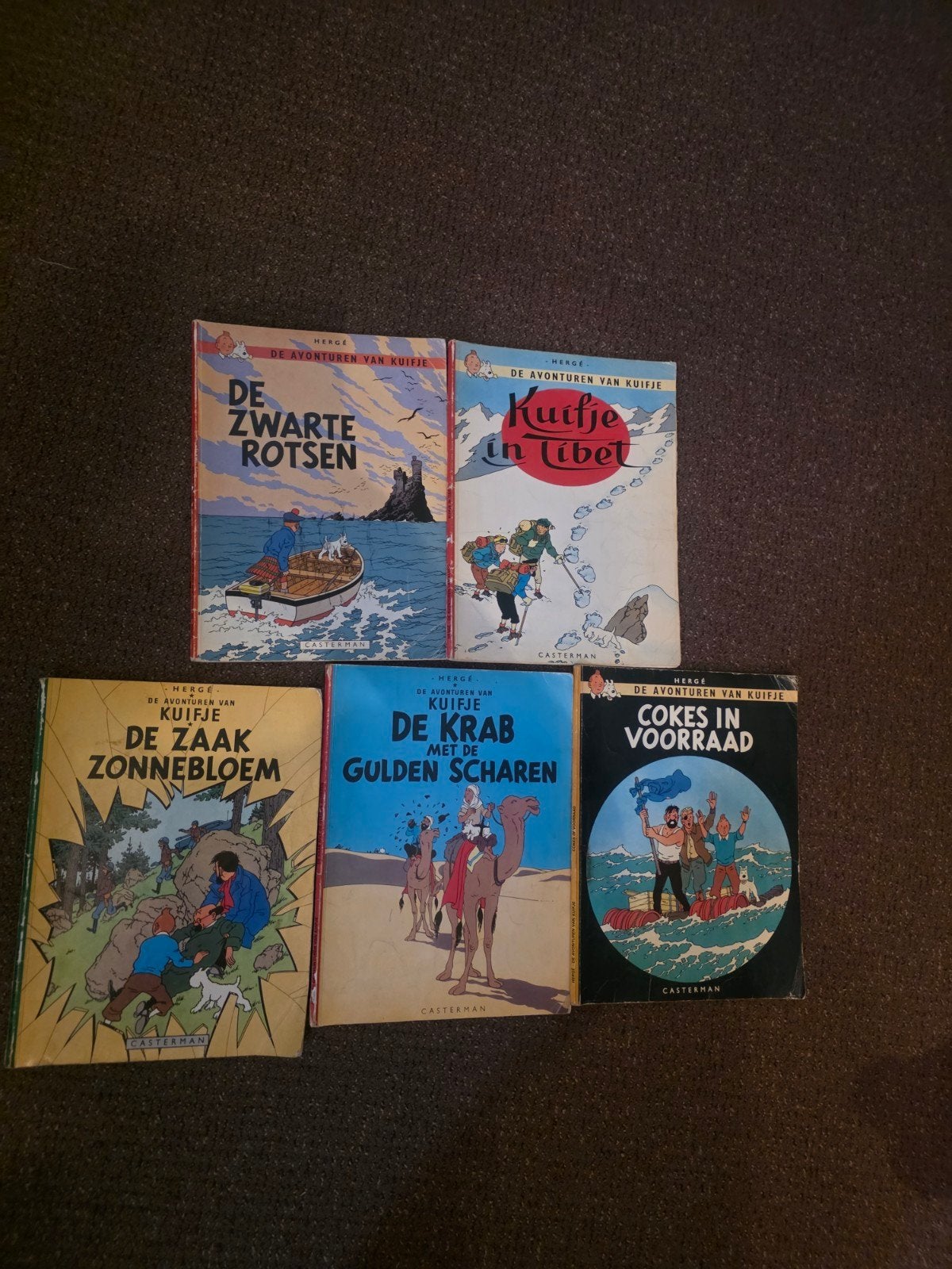 kuifje stripboeken, Boeken, Meerdere stripboeken, Ophalen of Verzenden, Gelezen