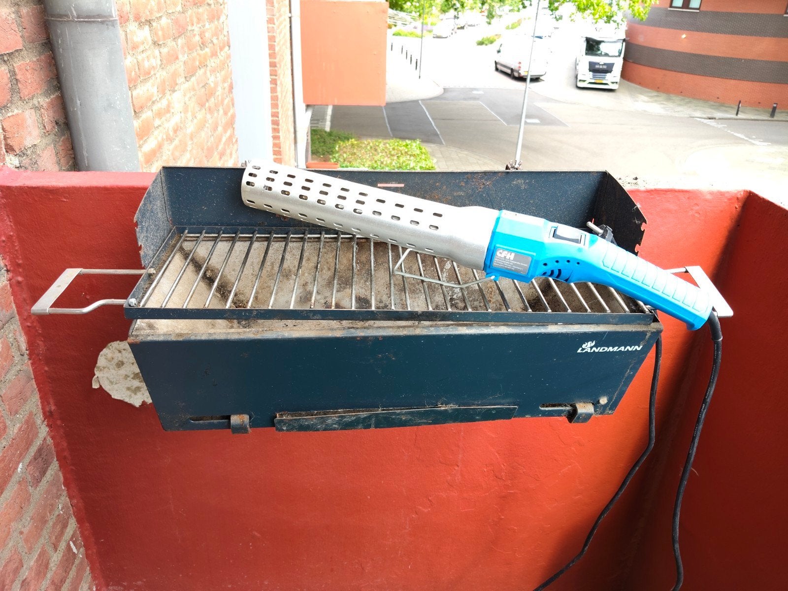 Landmann balkon bbq en bbq föhn, Ophalen of Verzenden, Gebruikt, Landmann, Met accessoires