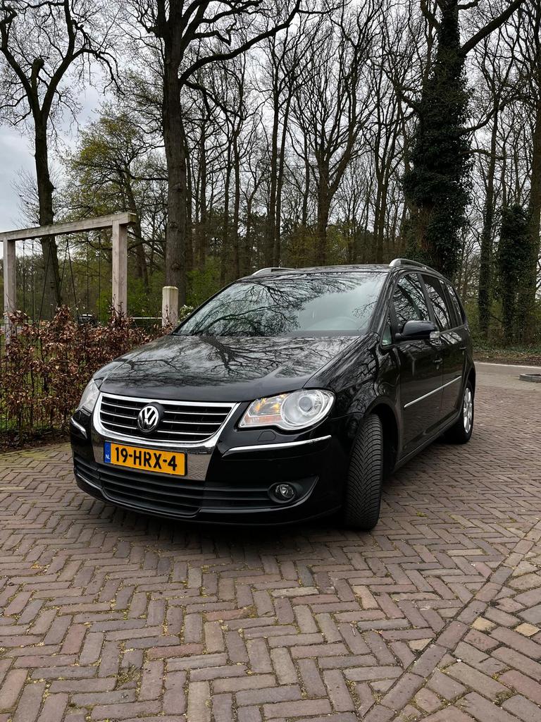 Volkswagen Touran 2.0 TDI 103KW 2008 Zwart, Auto's, Voorwielaandrijving, Stof, 4 cilinders, 7 stoelen