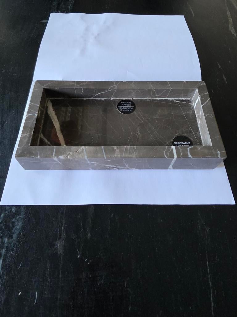 Marmeren tray plateau bruin marmer, Ophalen of Verzenden, Nieuw