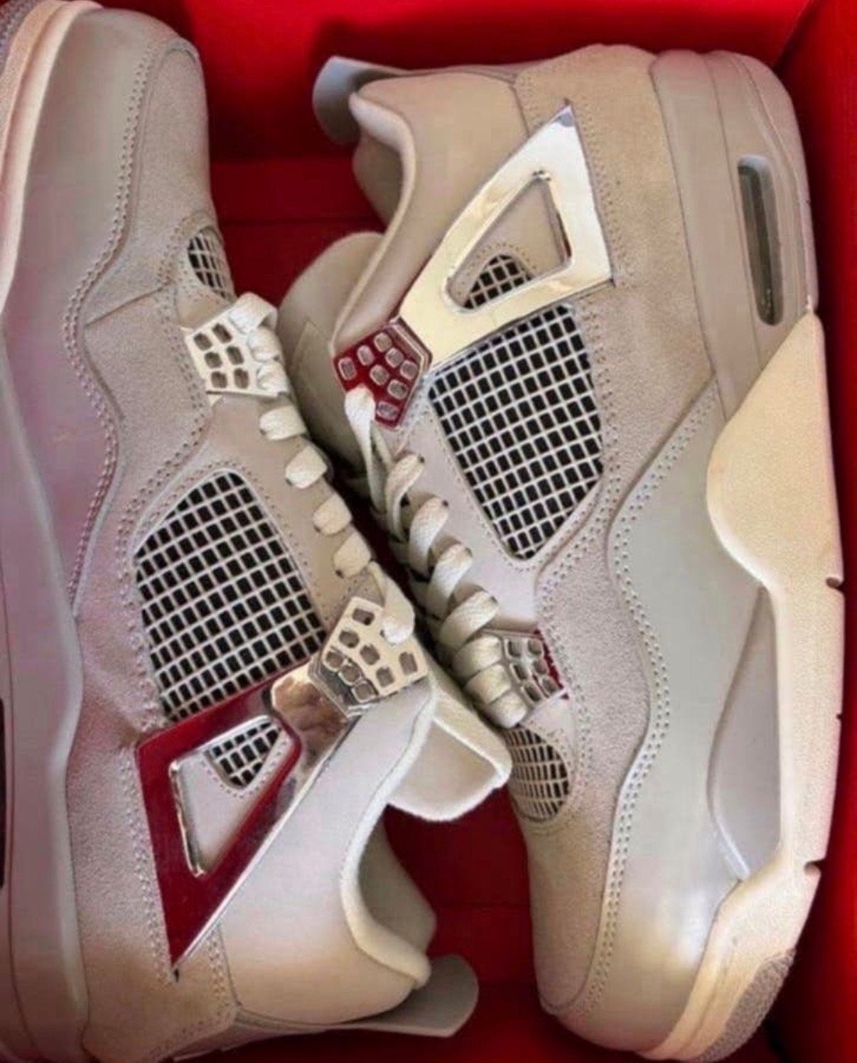Nike Air Jordan 4 Retro 'Metallic Pack' Sneakers - Maat 47.5, Overige kleuren, Nieuw, Ophalen of Verzenden, Sneakers of Gympen