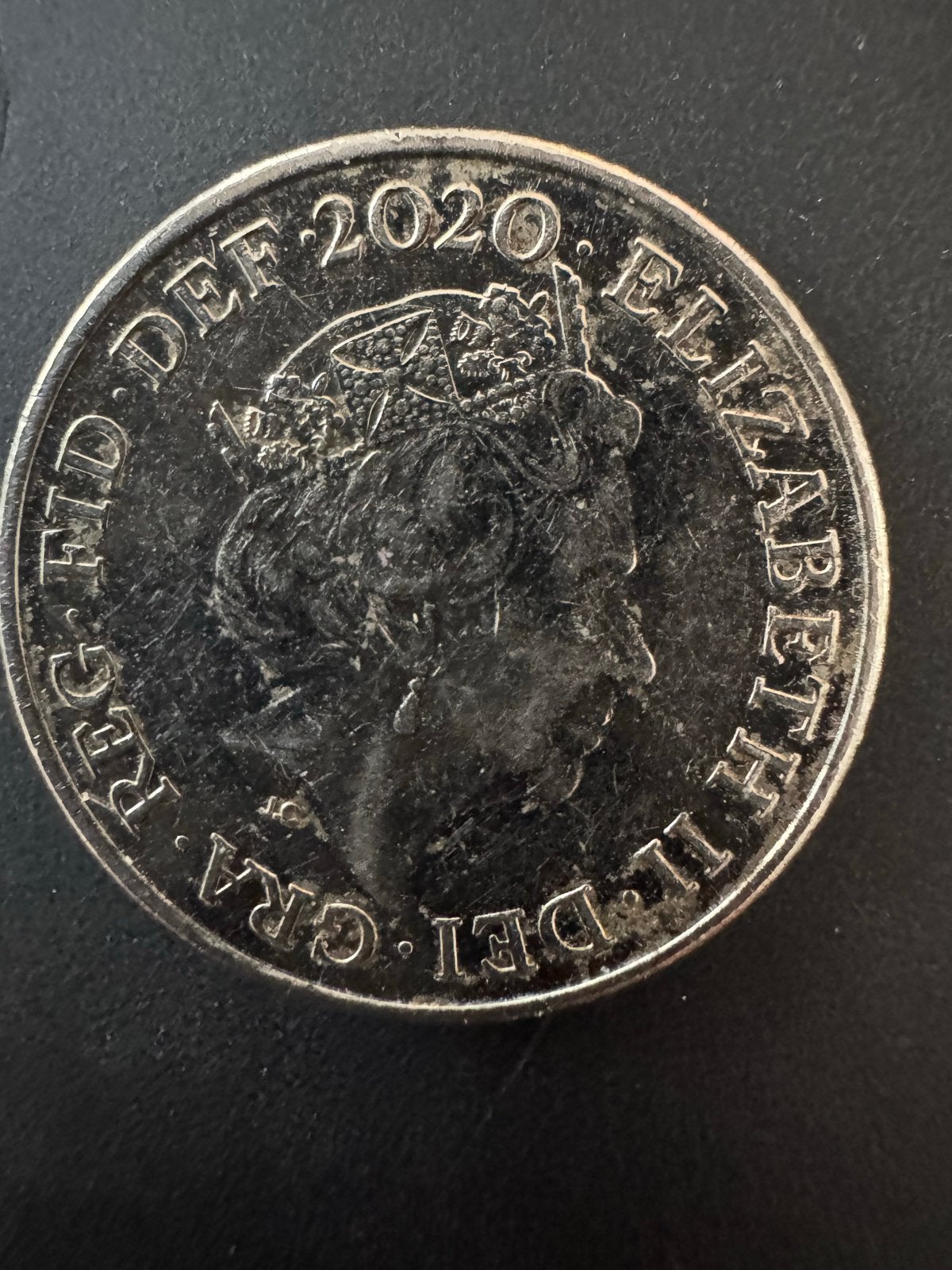 Britse 10 Pence munt 2020 - Koningin Elizabeth II, Ophalen of Verzenden, Gestempeld