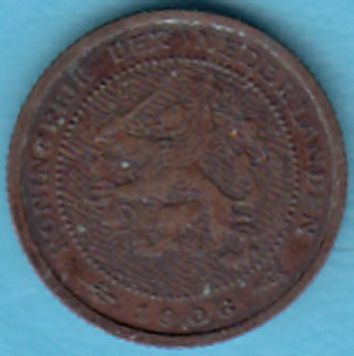 Nederland halve cent 1906 Wilhelmina in munthouder, Postzegels en Munten, Munten | Nederland, Ophalen of Verzenden, Koningin Wilhelmina