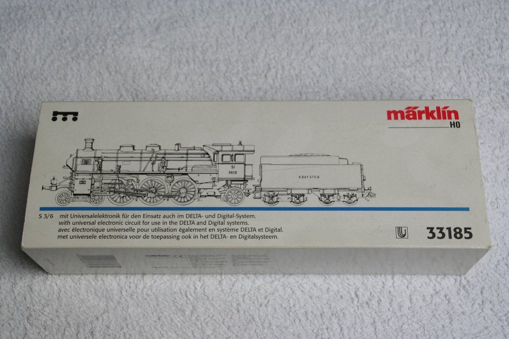 Märklin HO 33185 H0 Stoomloc S 3/6 van de K.Bay.Sts.B., Wisselstroom, Locomotief, Nieuw, Ophalen of Verzenden