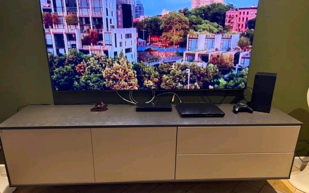 Zwevend TV meubel van het merk musterring, izgs, Ophalen, Zo goed als nieuw, 200 cm of meer, Minder dan 100 cm