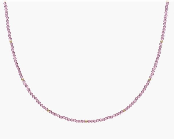 Sparkling Jewels kralen ketting aubergine quartz, Overige materialen, Paars, Nieuw, Ophalen of Verzenden