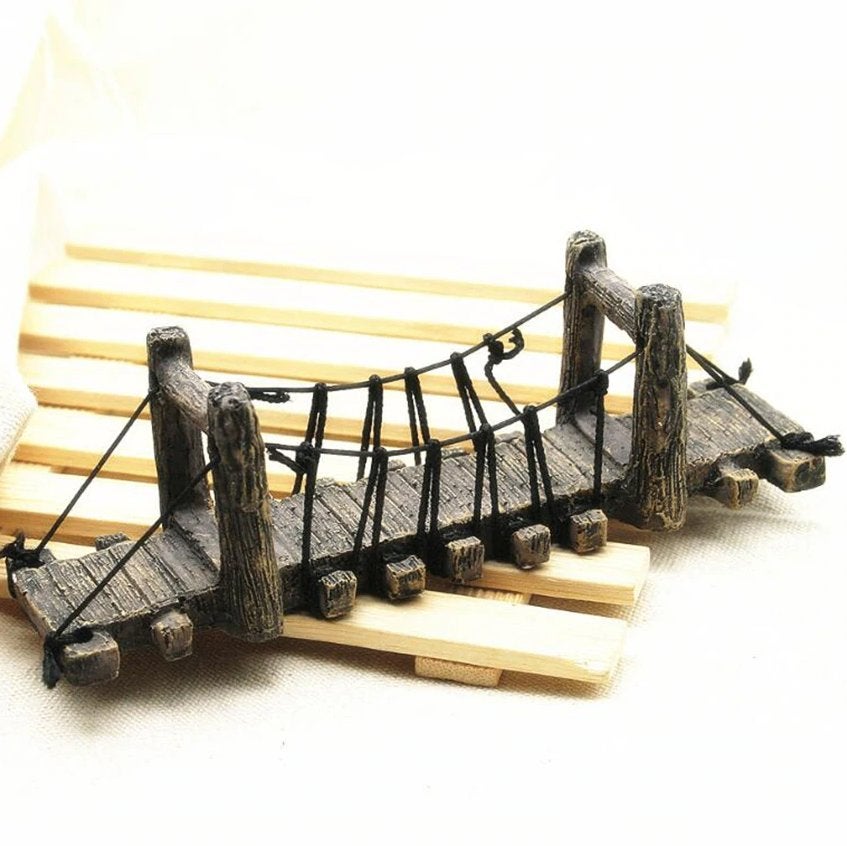 Brug Met Touw Aquarium Ornament / Decoratie Sier Opvulling, Verzenden, Nieuw, Overige typen
