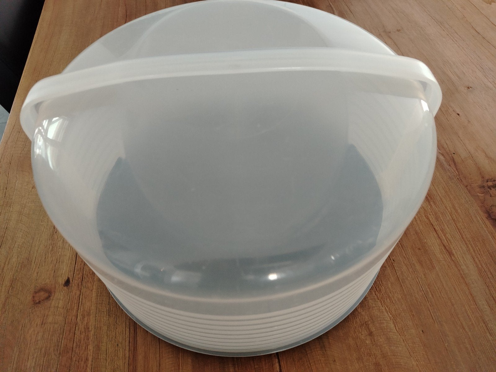 Tupperware taart vervoer box - Gebruikt, Gebruikt, Bewaardoos, Blauw, Ophalen of Verzenden