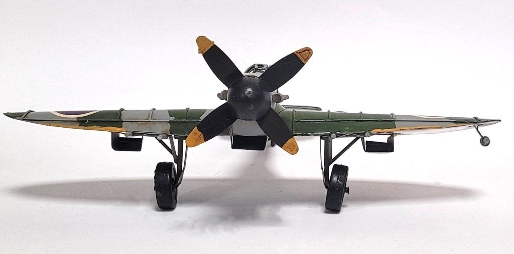 Vliegtuig Rfom Blikken model metalen miniatuur decoratie, Overige merken, 1:72 tot 1:144, Info@deconoord.nl, Deco Noord