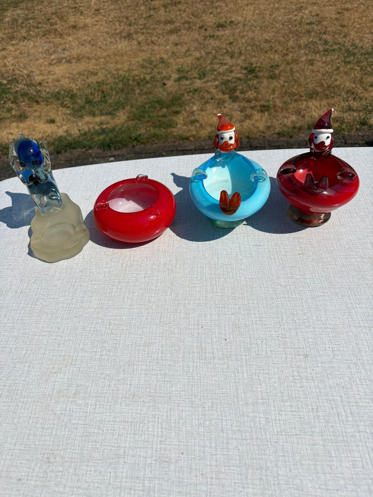 4 murano asbakken, Antiek en Kunst, Antiek | Glas en Kristal, Ophalen