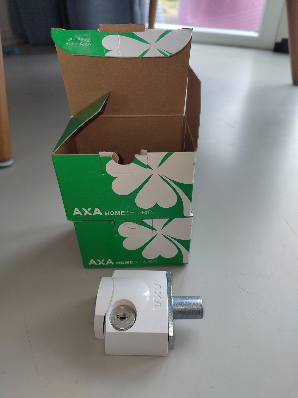 Axa oplegslot wit | nieuw | nog één beschikbaar, Ophalen of Verzenden, Nieuw, Rvs, Slot