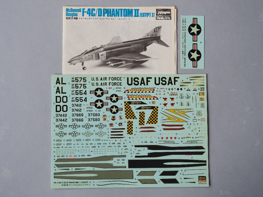 Hasegawa 1/48 F-4 C/D decals, Hobby en Vrije tijd, Modelbouw | Vliegtuigen en Helikopters, Hasegawa, Ophalen of Verzenden, Zo goed als nieuw