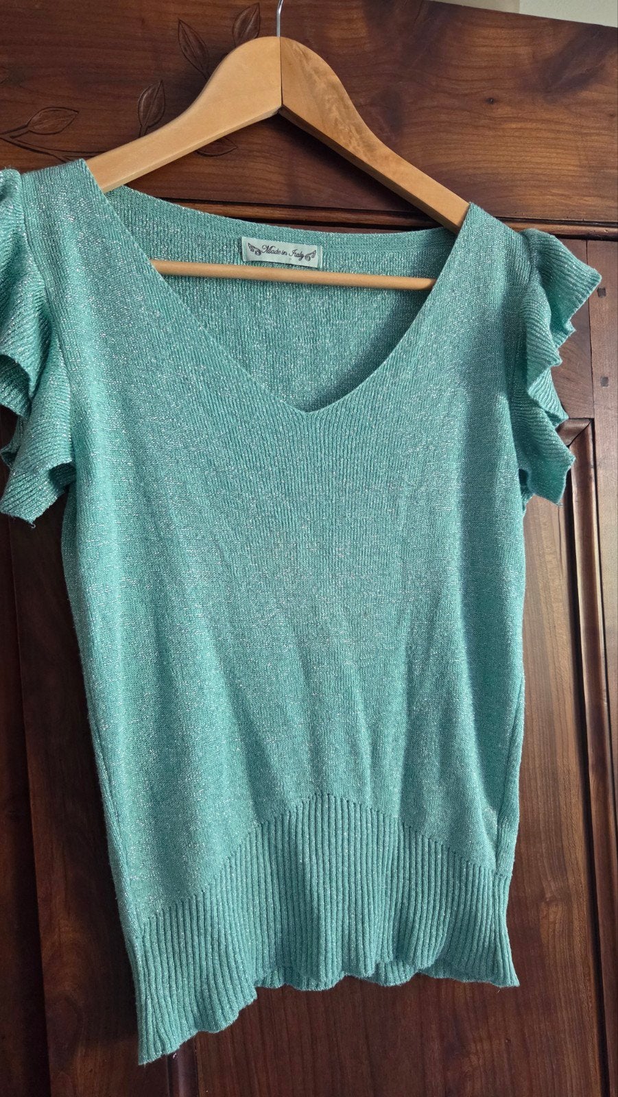 Leuk Italiaans zomer truitje met kleine glitter erin
Maat M, Kleding | Dames, Ophalen of Verzenden, Zo goed als nieuw, Maat 38/40 (M)