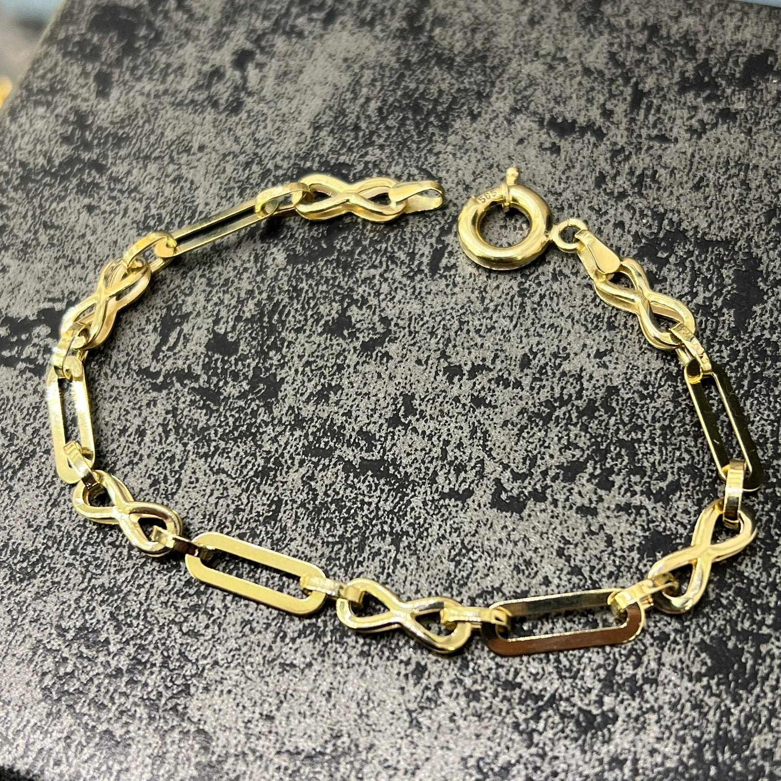 14 karaats gouden armband dames schakel, Ophalen of Verzenden, Nieuw, Goud