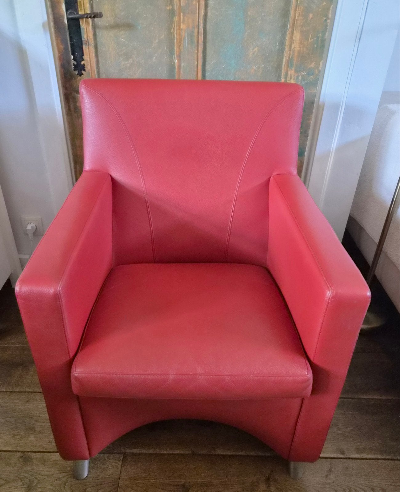 Leolux design Dolcinea leren fauteuil - Z.g.a.n., Huis en Inrichting, Fauteuils, Ophalen, Minder dan 75 cm, Leer, Zo goed als nieuw