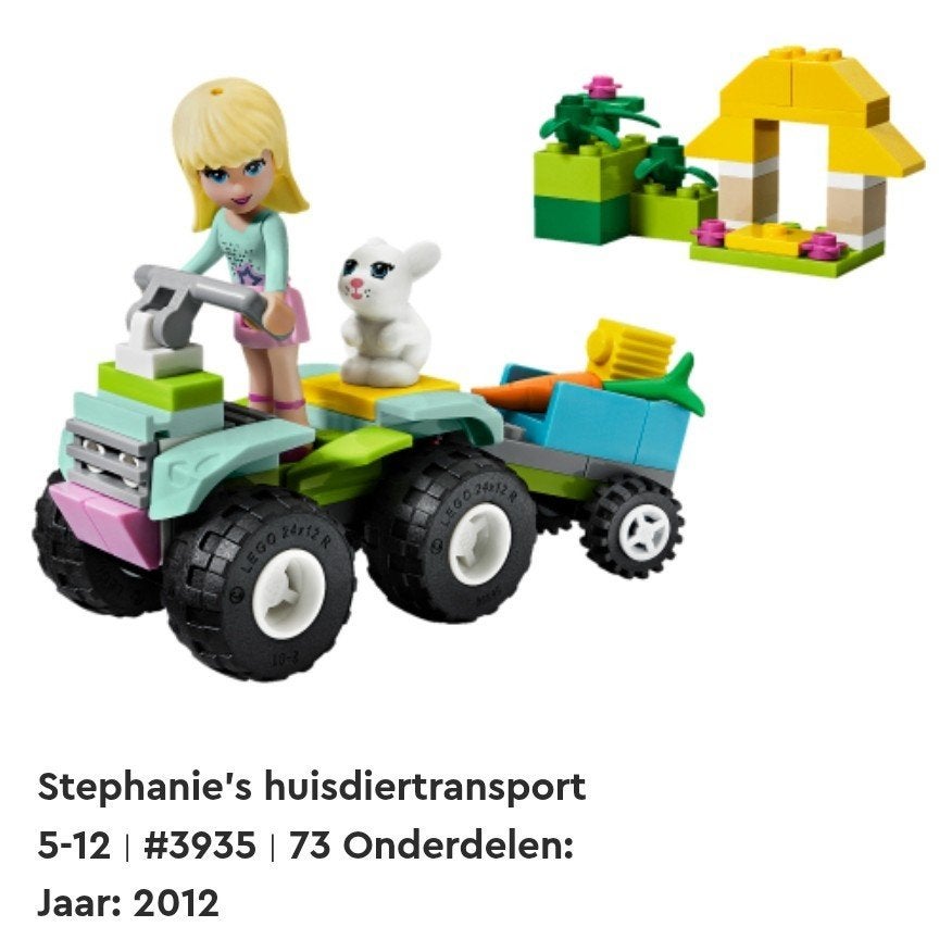 Lego Friends 3935 Staphanie's huisdiertransport, Ophalen of Verzenden, Zo goed als nieuw