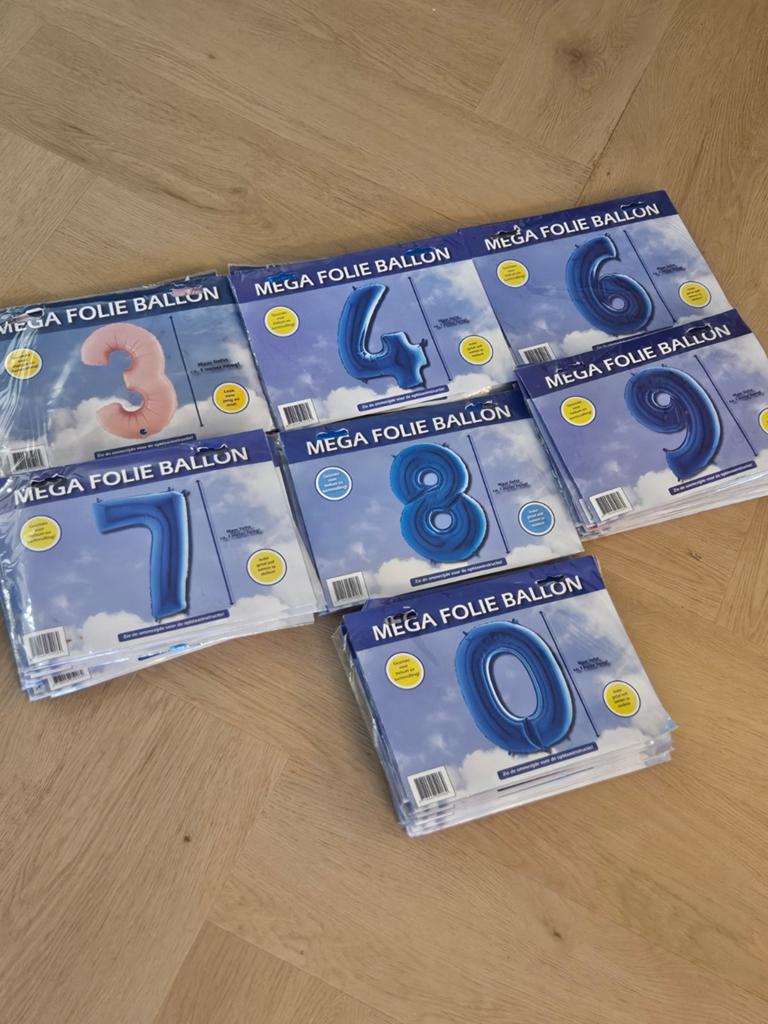 Grote partij van 108 nieuwe folie ballonnen, Ophalen of Verzenden, Nieuw, Versiering, Verjaardag