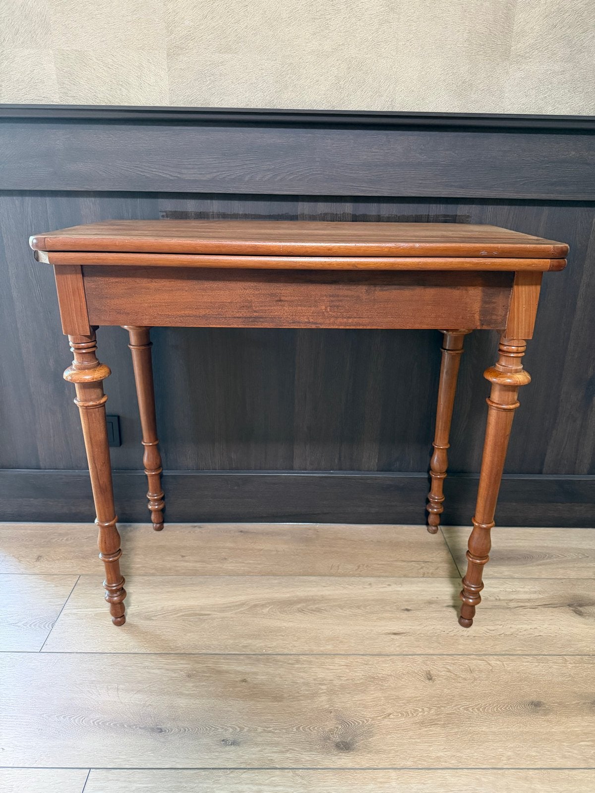 Antieke Kaarttafel / Speeltafel met Rood Vilt, Antiek en Kunst, Ophalen