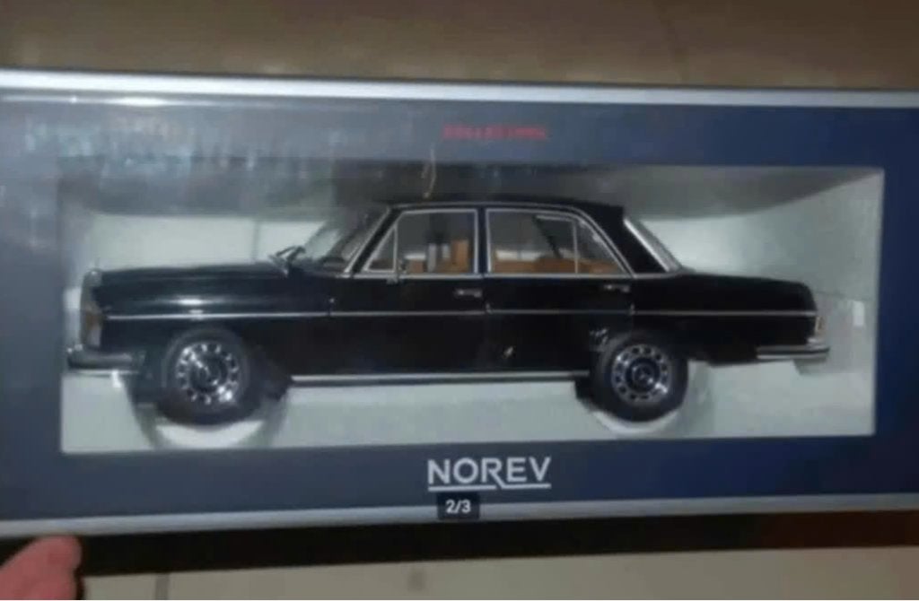 1:18 MERCEDES 280 SE W108 black Norev 183762 in box WRH, Verzenden, Zo goed als nieuw, Auto, Norev