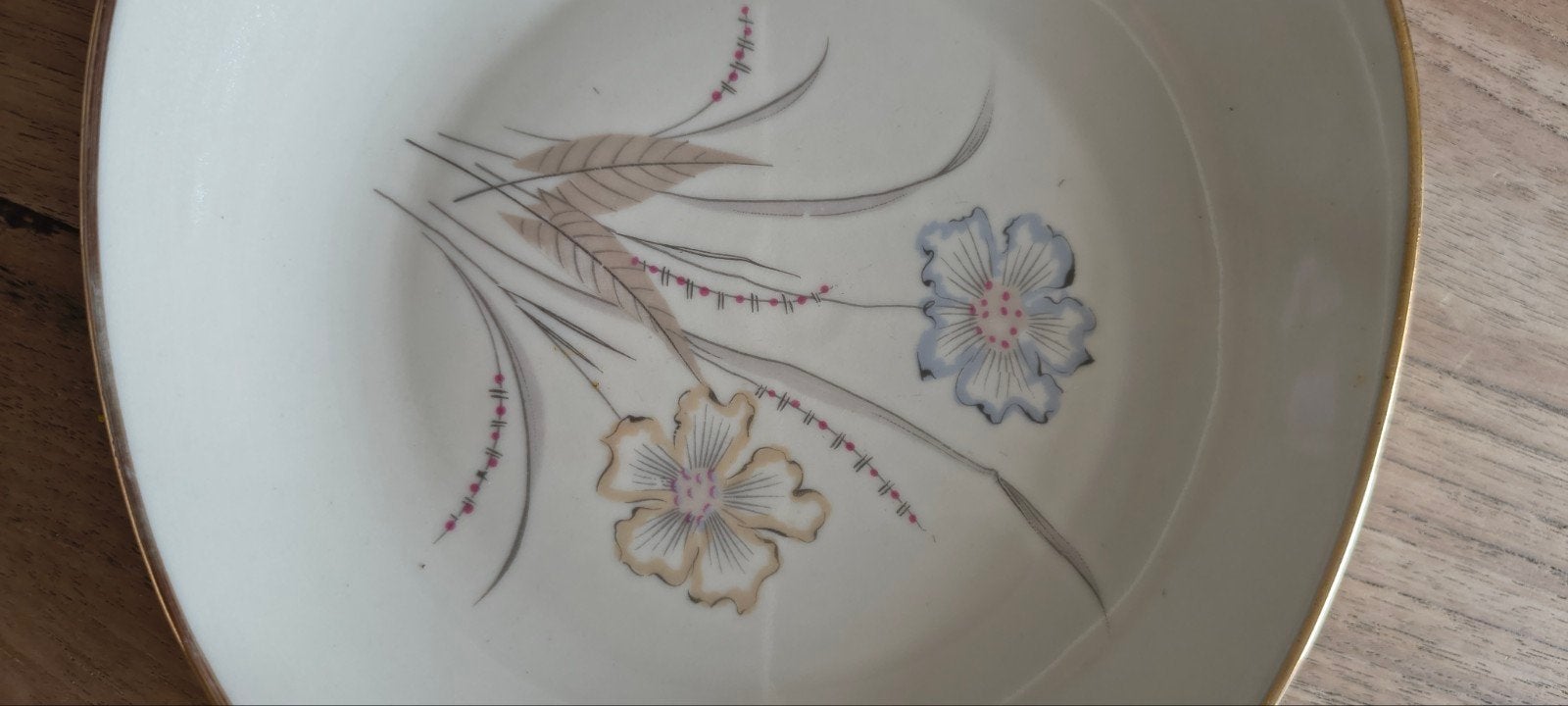 Vintage bonbonschaal met hengsel, jaren 40/50, Bavaria, Ophalen of Verzenden