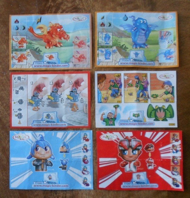 Kindersurprise/Ferrero: BPZ = Papiertjes = 2008 t/m 2012, Verzamelen, Verrassingseieren, Ophalen of Verzenden, Zo goed als nieuw