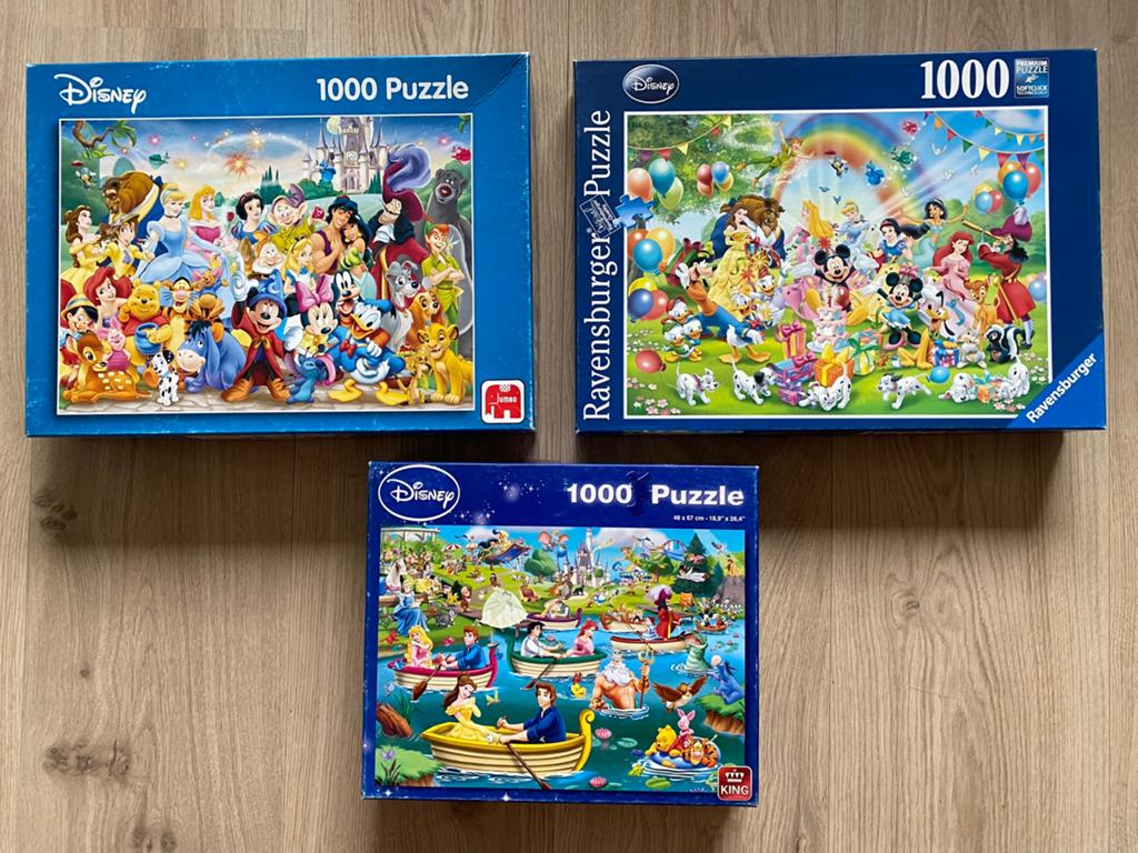 Super mooie Disney puzzels 1000 stukjes, Ophalen of Verzenden, 500 t/m 1500 stukjes, Zo goed als nieuw