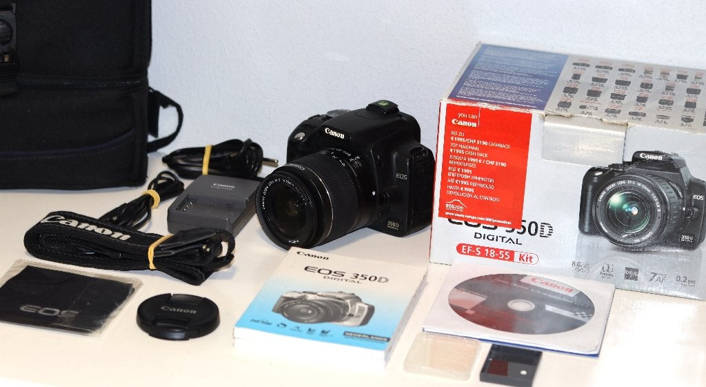 Canon EOS 350D Digitale Spiegelreflexcamera Kit, Spiegelreflex, Canon, Ophalen of Verzenden, 4 t/m 7 keer