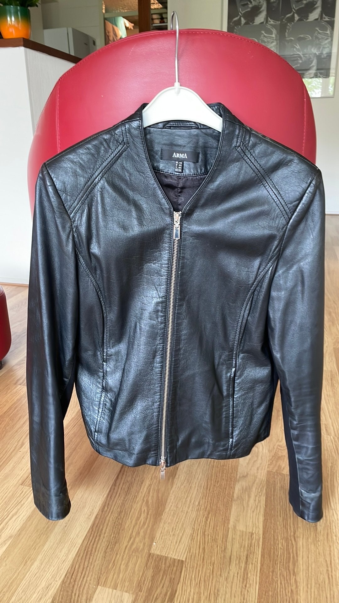 Zwart leren jasje van Arma maat 40, Maat 38/40 (M), Zwart, Ophalen of Verzenden, Jasje
