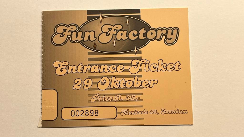 Fun factory hemkade Zaandam gabber Thunderdome, Tickets en Kaartjes, Eén persoon