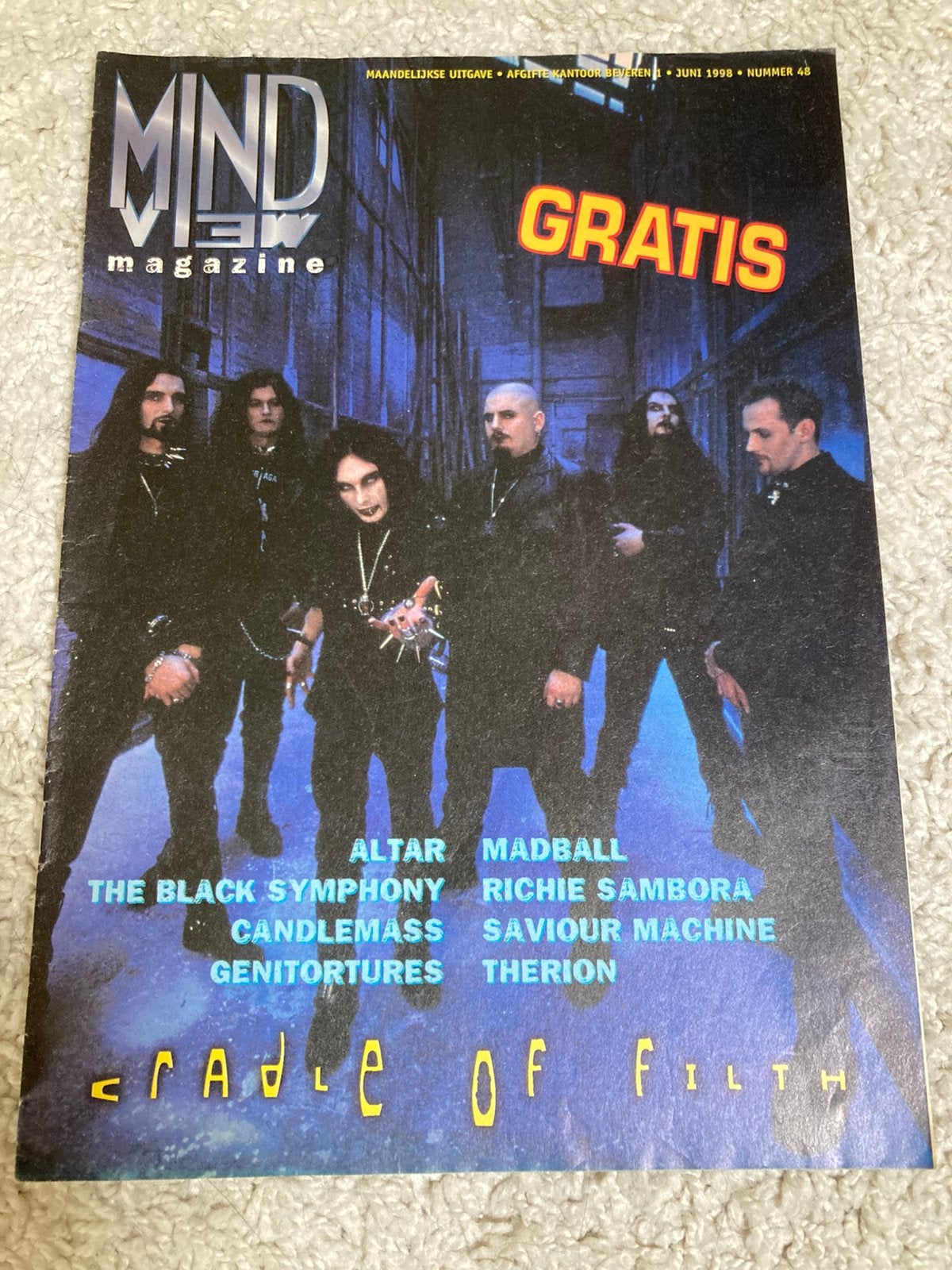 MINDVIEW Magazine 1998 ALTAR Cradle Of Filth THERION Madball, Ophalen of Verzenden, Zo goed als nieuw, Muziek, Film of Tv