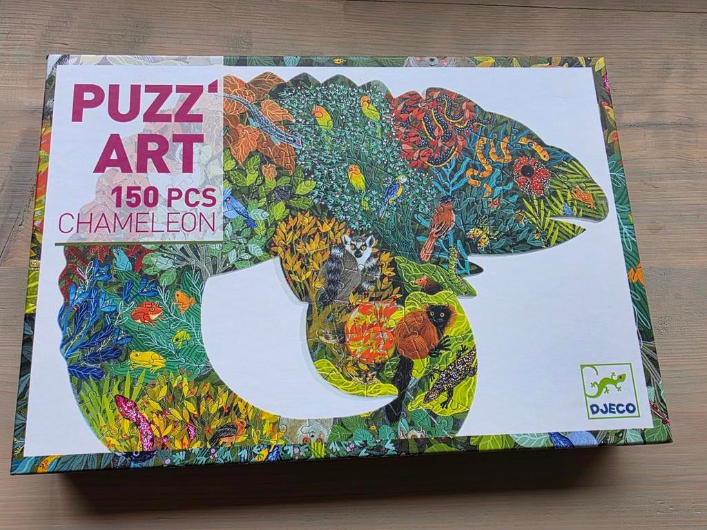 Djeco kameleon puzzel, 150 stukjes, Ophalen of Verzenden, Minder dan 500 stukjes, Zo goed als nieuw