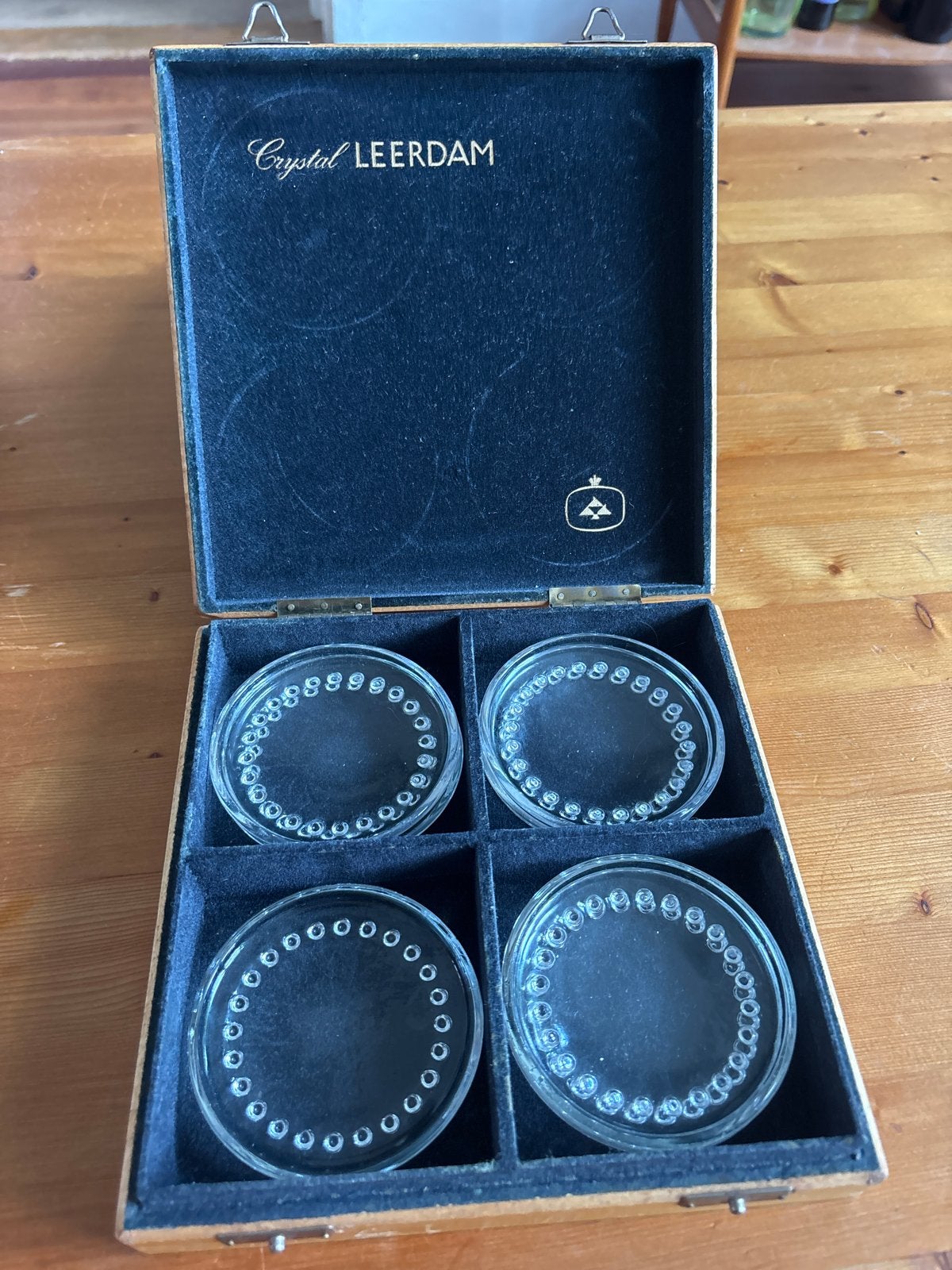 Vintage Crystal Leerdam Onderzetters in Doos, Ophalen of Verzenden