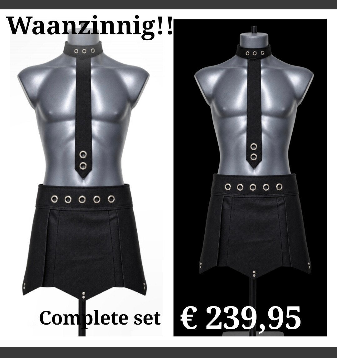 kinky heren set echt leer. bitch. toxic. stiletto, Ophalen of Verzenden, Nieuw, Overige maten