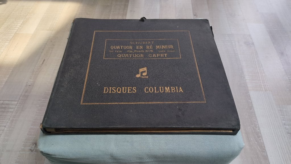 Schubert Quatuor en Ré Mineur - Disques Columbia, Cd's en Dvd's, Vinyl | Klassiek, Ophalen, Boxset, 10 inch, Schubert