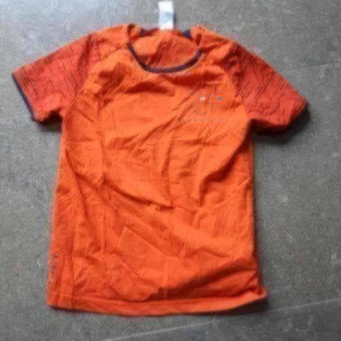134 shirt gym voetbal sport oranje, Verzenden, Jongen of Meisje, Sport- of Zwemkleding