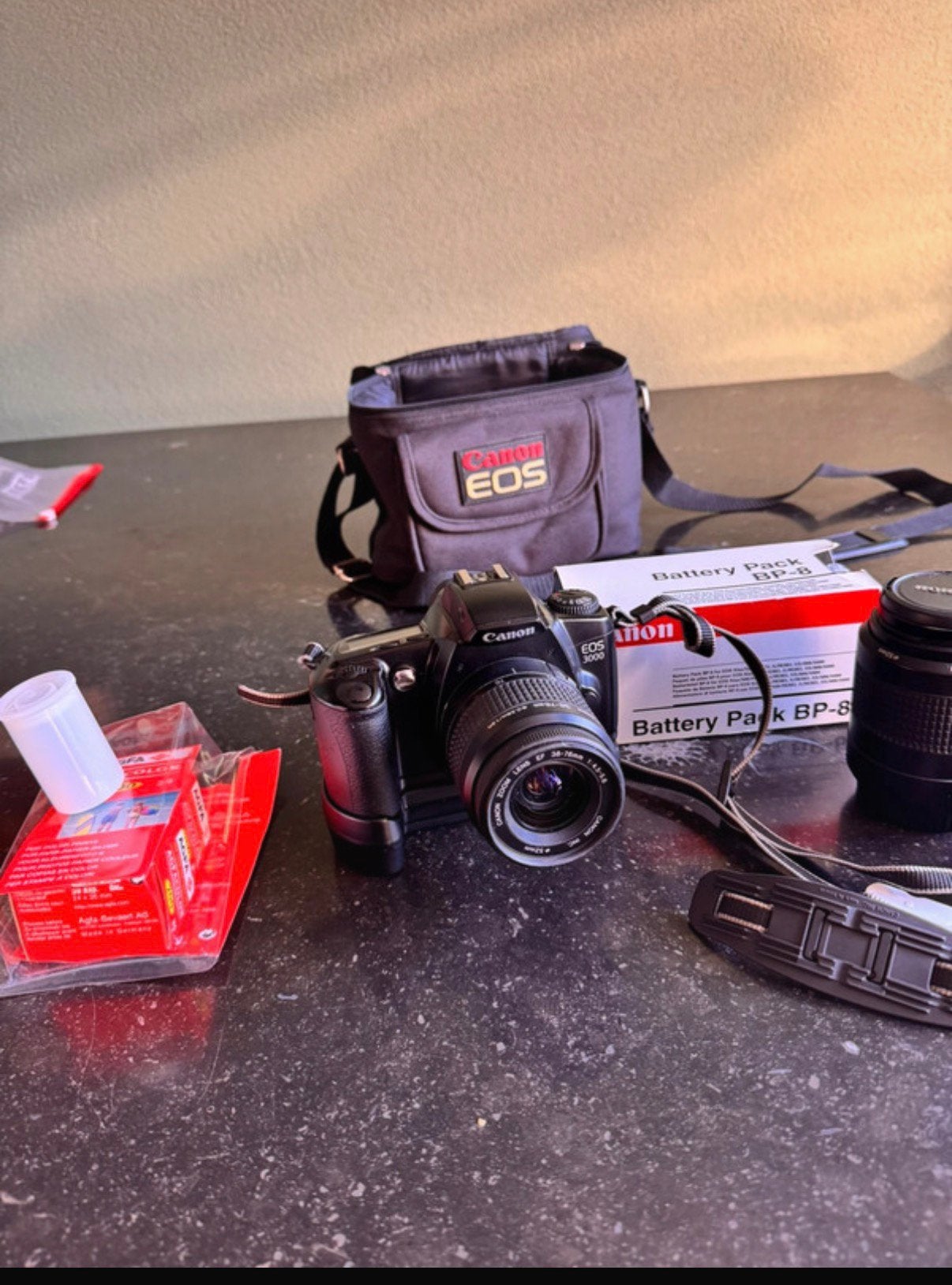 Canon EOS analoge met veel extra’s, Ophalen of Verzenden, Zo goed als nieuw, Spiegelreflex, Canon