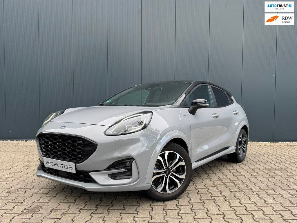 Ford Puma 1.0 EcoBoost Hybrid ST-Line Bi color Nardo, Auto's, Ford, Voorwielaandrijving, 125 pk, Zwart, Leder en Stof