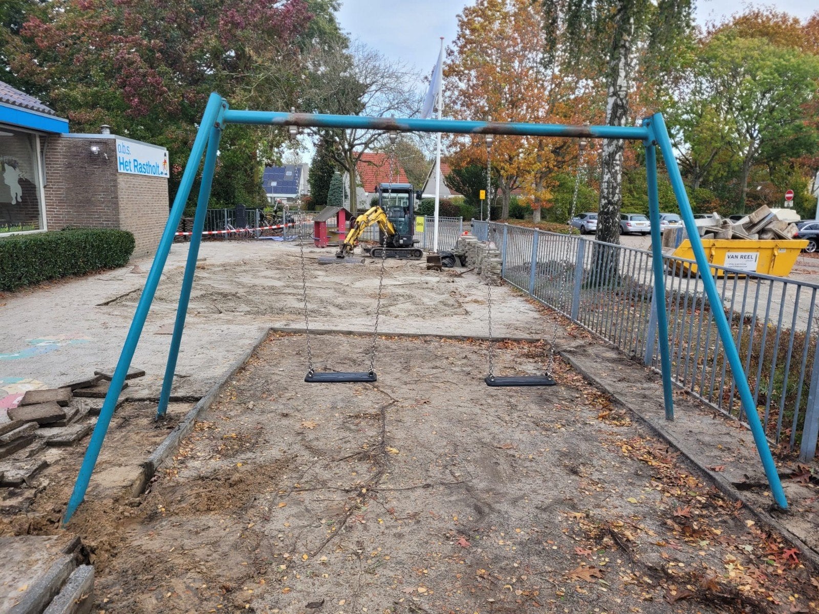Dubbele schommel - prima staat, kan nog een ronde mee!, Ophalen, Gebruikt, Schommel