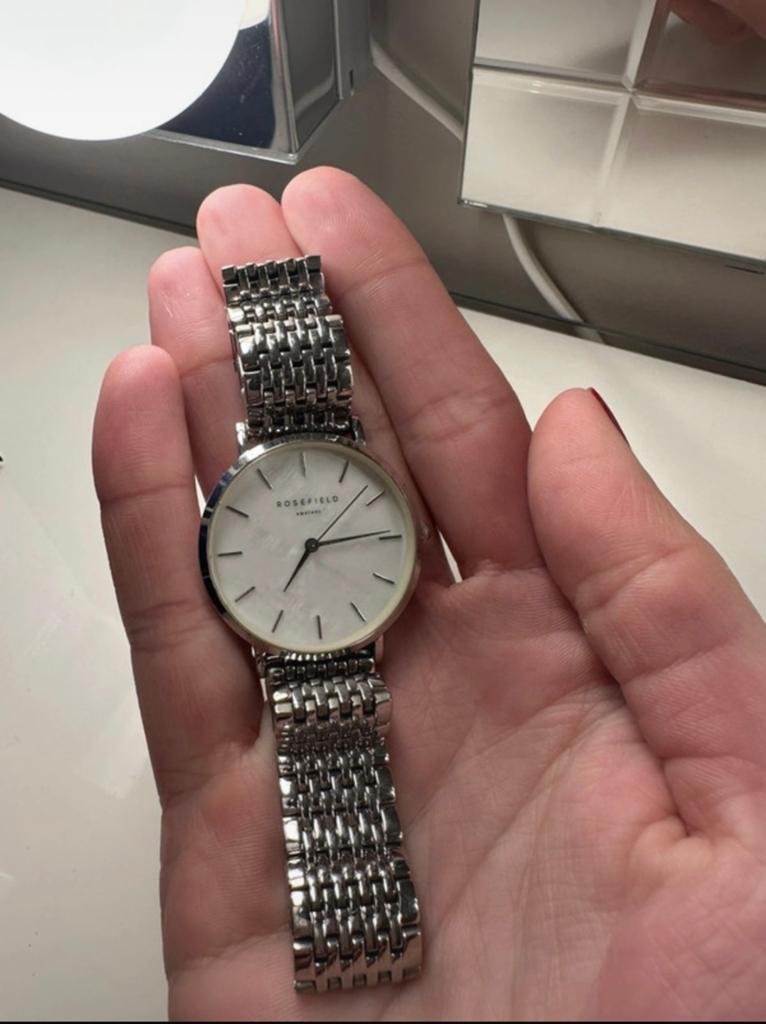 Rosefield Upper East Side parelmoer horloge, Ophalen of Verzenden, Zo goed als nieuw, Polshorloge, Overige merken