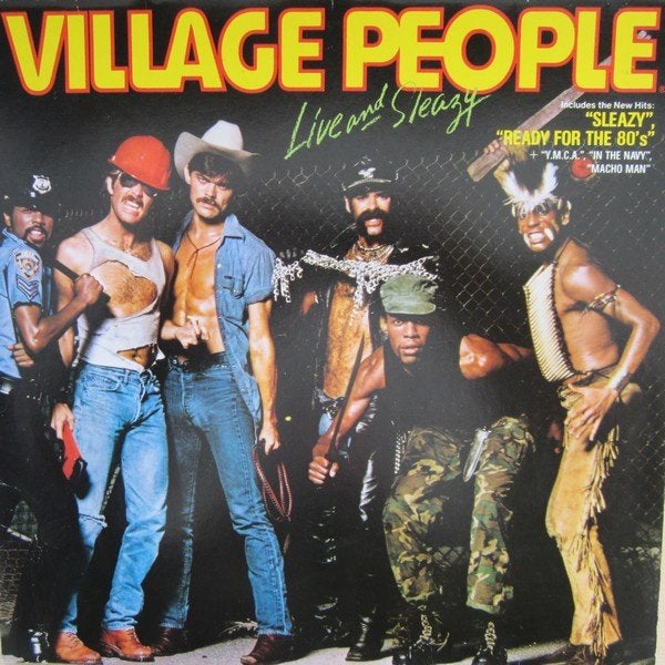 2-LP - VILLAGE PEOPLE - Live and Sleazy, Cd's en Dvd's, Vinyl | Pop, Zo goed als nieuw, Rock, LP, Beschermende buitenhoes, Dubbel-LP