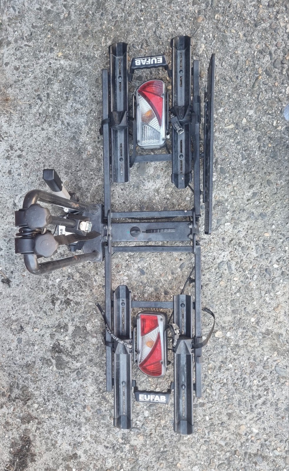 Eufab fietsendrager  - inklapbaar en kantelbaar, Auto diversen, Fietsendragers, Ophalen, 2 fietsen, Trekhaakdrager, Elektrische fiets